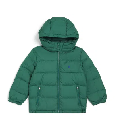 Ralph Lauren Kids' Water-repellent Down Puffer Jacket In Green