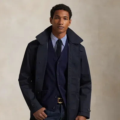 Ralph Lauren Water-repellent Hooded Walking Coat In Collection Navy
