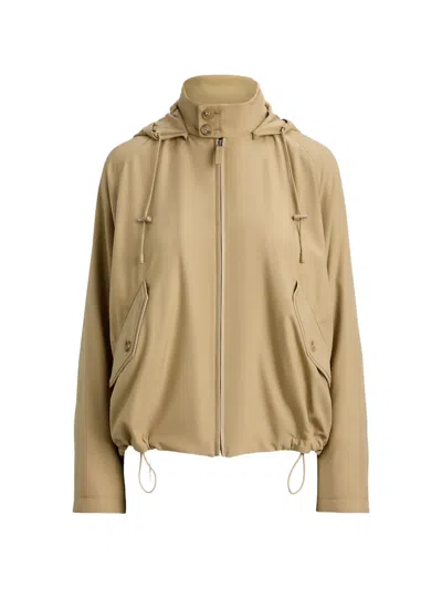 Ralph Lauren Watkins Silk Jacket In Neutral