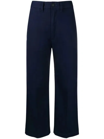 RALPH LAUREN RALPH LAUREN WD LG CHNO-CROPPED-FLAT FRONT