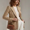 Polo Ralph Lauren Welington Calfskin Mini Chain Bag In Brown