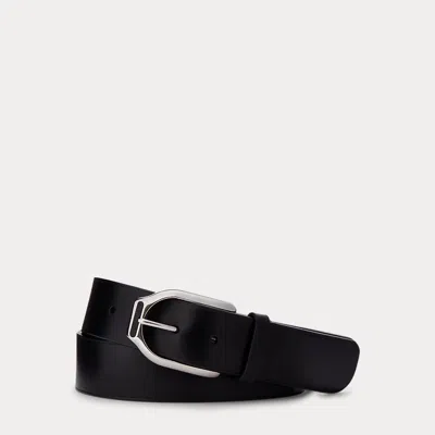 Ralph Lauren Welington Leather Belt In Black