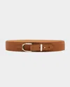 Ralph Lauren Welington Pebbled Leather Turnback Belt