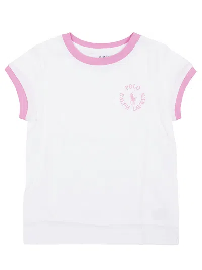 Ralph Lauren Kids' Wellnsstshrt-knit Shirts-t-shirt In White