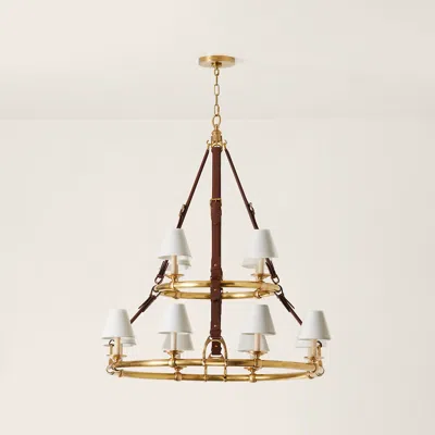 Ralph Lauren Westbury Double-tier Chandelier In Gold
