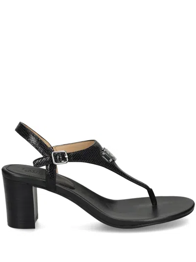 Ralph Lauren Westcott Ii 60mm Leather Sandals In Black