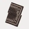 Ralph Lauren Western Cashmere-silk Square Scarf In Black