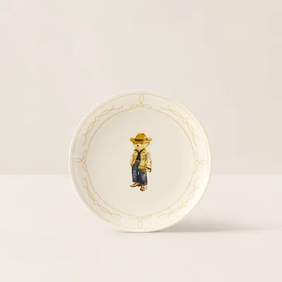 Ralph Lauren Western Polo Bear Dessert Plate Set In Multi