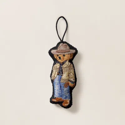 Ralph Lauren Western Polo Bear Ornament In Multi