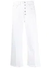 Polo Ralph Lauren Cropped Wide-leg Jeans In White