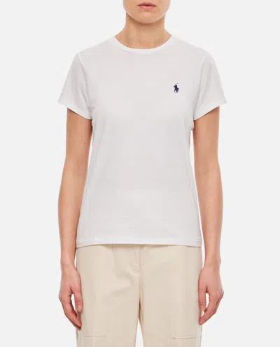 POLO RALPH LAUREN WHITE COTTON JERSEY T-SHIRT
