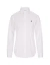 RALPH LAUREN WHITE COTTON RELAXED-FIT SHIRT WITH CONTRASTING PONY
