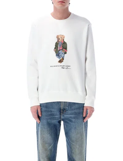 Ralph Lauren White Crewneck Printed Sweatshirt