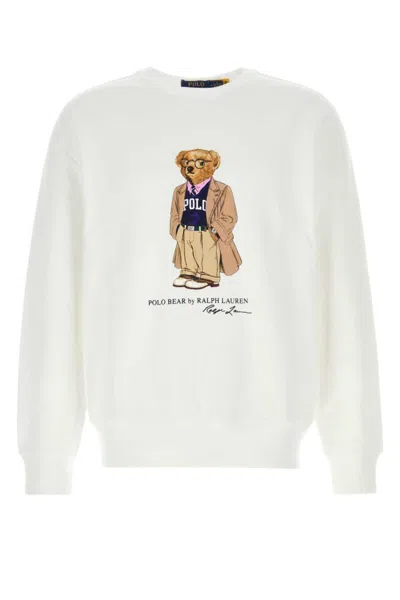 Ralph Lauren White Crewneck Printed Sweatshirt