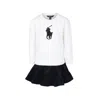 Polo Ralph Lauren Big Pony Corduroy-skirt Fleece Dress In Multicolor