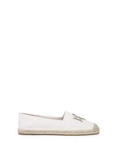 RALPH LAUREN RALPH LAUREN WHITE ESPADRILLES WITH LOGO