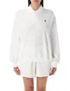 Ralph Lauren White Knit Collar Sweatshirt