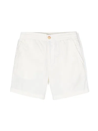 Ralph Lauren Kids' White Linen And Cotton Bermuda Shorts