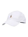 Ralph Lauren White Logo Baseball Hat In White