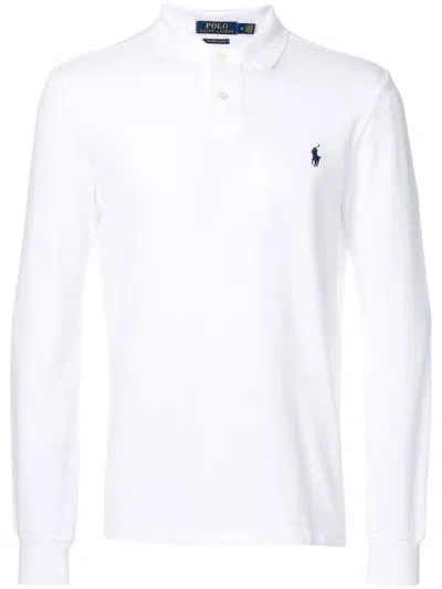 POLO RALPH LAUREN WHITE LOGO EMBROIDERED POLO