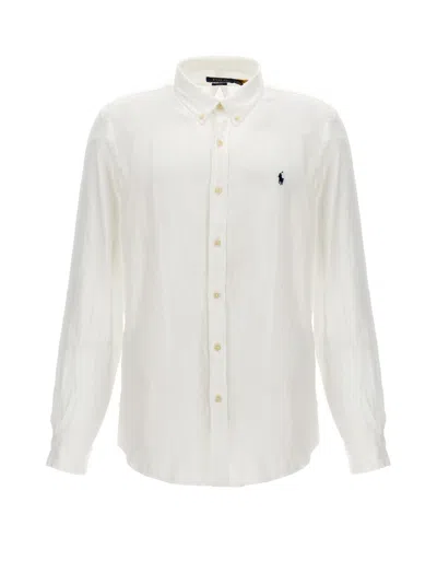 POLO RALPH LAUREN WHITE LOGO EMBROIDERY SHIRT