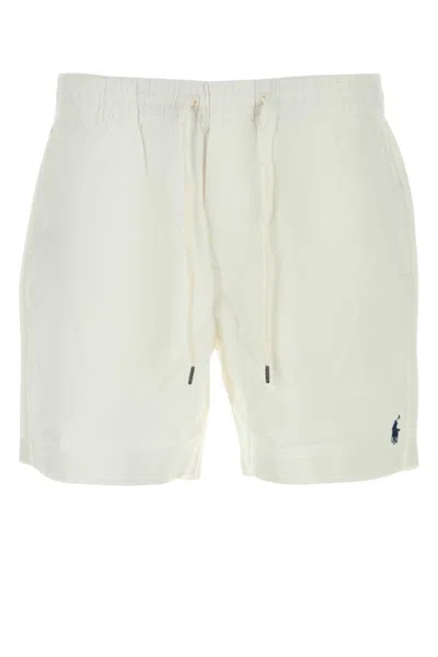 Ralph Lauren White Logo Shorts