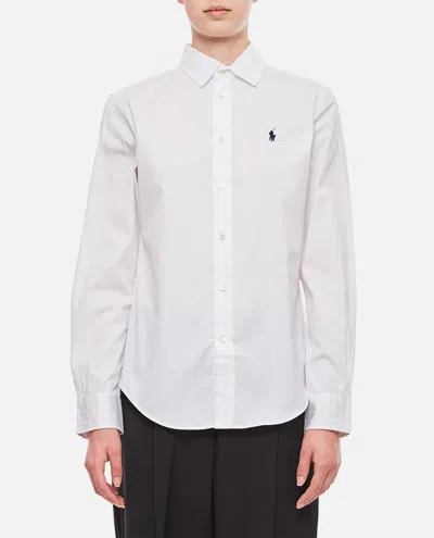 POLO RALPH LAUREN WHITE LONG SLEEVE BUTTON FRONT SHIRT