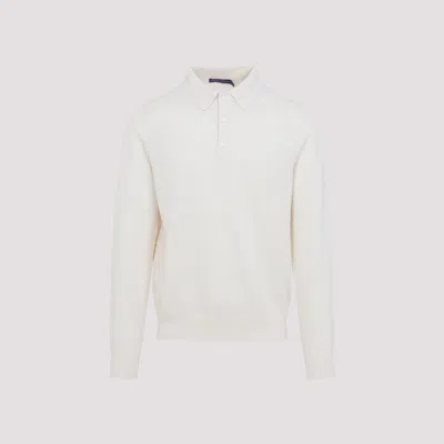 RALPH LAUREN MEN WHITE POLO COLLAR SWEATER, XL LUXURY SWEATERS & KNITWEAR FOR MEN DARVEYS