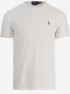 Polo Ralph Lauren White Pony Logo T-shirt In Beige