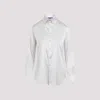 Ralph Lauren Cameron Long Sleeves Silk Button Front Shirt In White