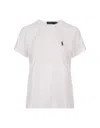 RALPH LAUREN WHITE T-SHIRT WITH CONTRASTING PONY