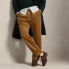 Ralph Lauren Whitman Relaxed Fit Embroidered Pant In Brown