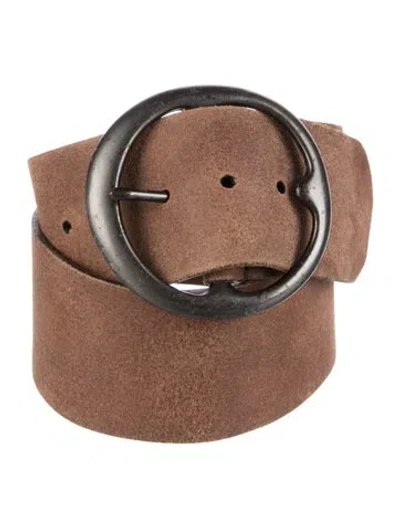 Pre-owned Ralph Lauren Wide Leather Belt In Brown