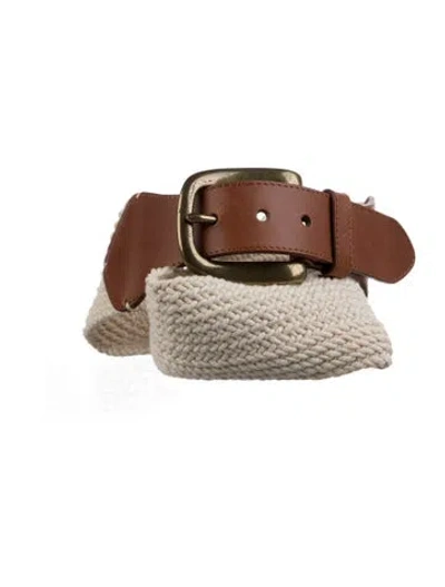 Pre-owned Ralph Lauren Wide Leather Belt In Brown