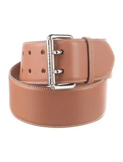 Pre-owned Ralph Lauren Wide Leather Belt In Brown