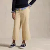 Polo Ralph Lauren Kids' Wide-leg Cotton Twill Trouser In Neutral