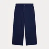 Polo Ralph Lauren Kids' Wide-leg Cotton Twill Trouser In Multi
