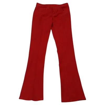 Pre-owned Ralph Lauren Wide Leg Jeans In Red Cotton