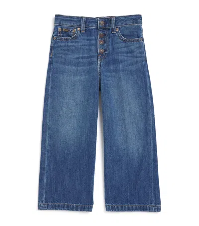 Ralph Lauren Kids' Wide-leg Jeans In Navy