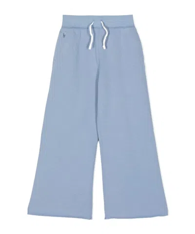 Polo Ralph Lauren Kids' Wide-leg Jersey Trousers In Blue