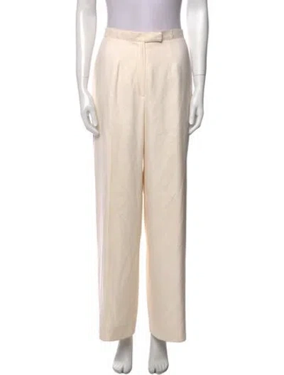 Pre-owned Ralph Lauren Wide Leg Pants In White