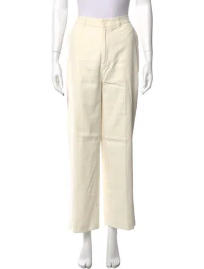 Pre-owned Ralph Lauren Wide Leg Pants In White