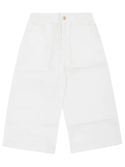 Ralph Lauren Kids' Wide Leg Prp-pants-flat Front In Deckwash White