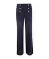 Polo Ralph Lauren Ralph Lauren High-waist Wide-leg Trousers In Black