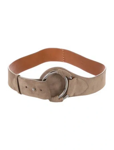 Pre-owned Ralph Lauren Wide Suede Waist Belt In Neutrals
