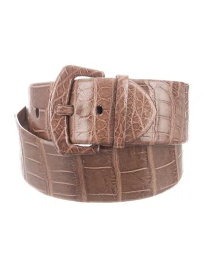 Pre-owned Ralph Lauren Wide Waist Belt In Brown
