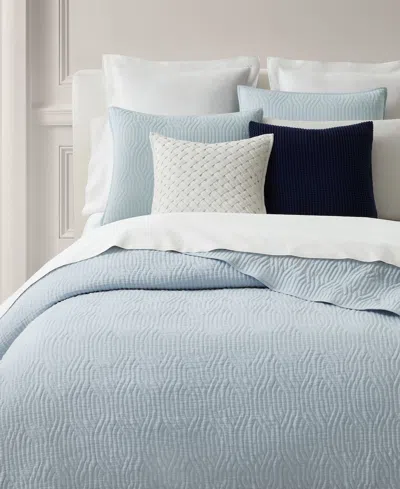 Ralph Lauren Wiley Cotton Jacquard Quilt, Full/queen In Blue