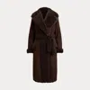 Ralph Lauren Wilmer Reversible Shearling Coat In Brown