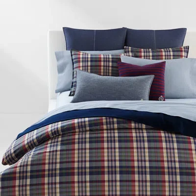Ralph Lauren Wilson Duvet Cover In Green;red;yellow;navy