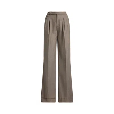 Ralph Lauren Wilva Full Length Pleated In Brown